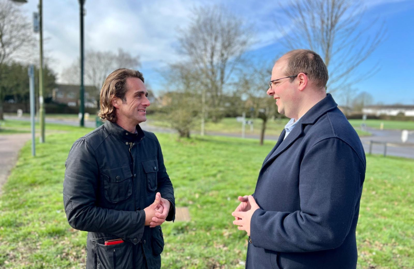 Alex Clarkson talking with Herts Police & Crime Commissioner Jonathan Ash-Edwards