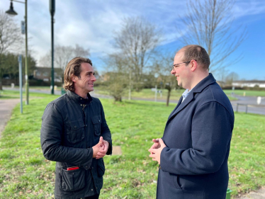 Alex Clarkson talking with Herts Police & Crime Commissioner Jonathan Ash-Edwards