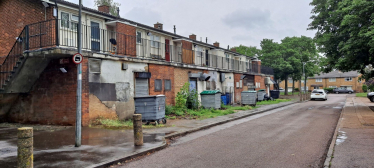 Rear of Oaks Cross shops refurbished